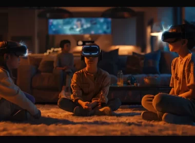 VR glasses on family - Millennials Dilemma A Technologist turned Parent