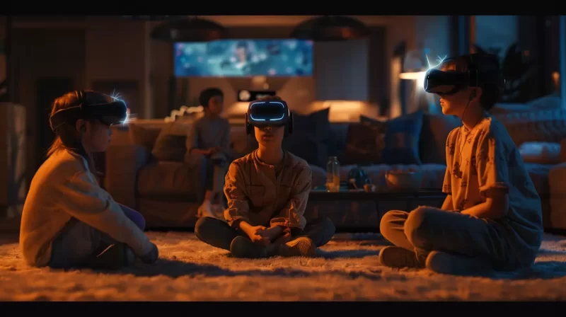 VR glasses on family - Millennials Dilemma A Technologist turned Parent